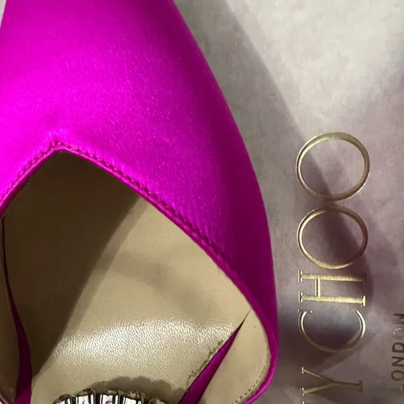 Jimmy Choo Saeda 100 fuschia crystal heels - Picture 7 of 14